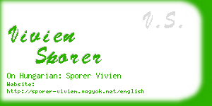 vivien sporer business card